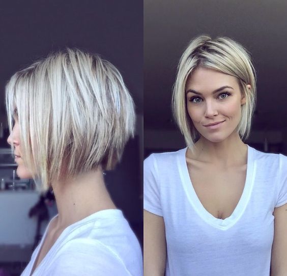 cute short blonde bob hairstyle for women