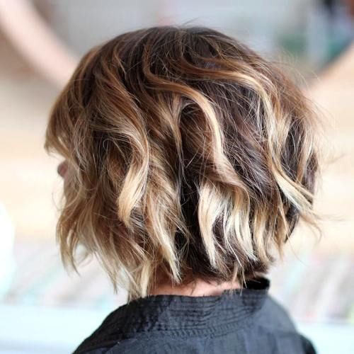 choppy balayage bob hairstyle for short hair 2017