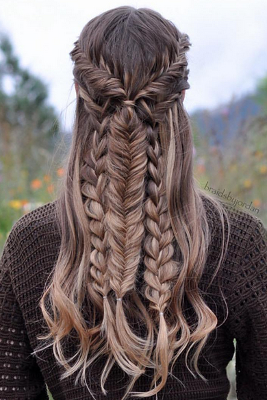 long hairstyle with braid