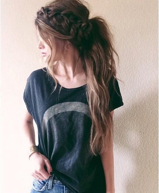 long hairstyle with braid