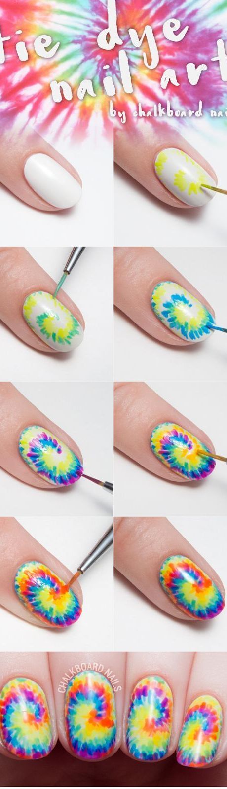 13 Fun Tie Dye Manicures For Free Spirits