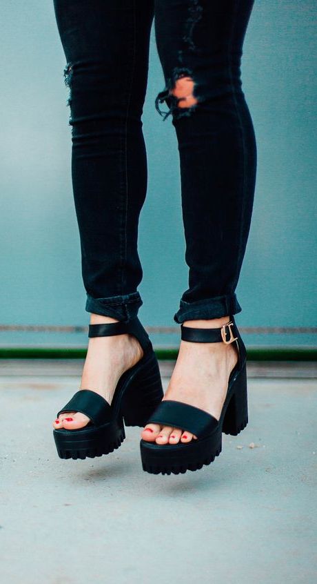 How to Wear Chunky Heels