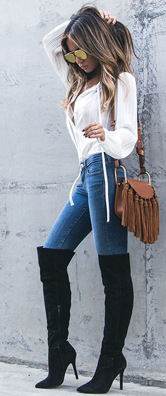 How to Wear Knee-High Boots with Jeans