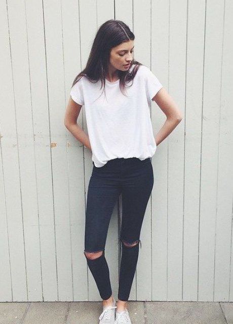 7 Tips on How to Wear a Basic Tee - Fashionable Simple T-Shirts