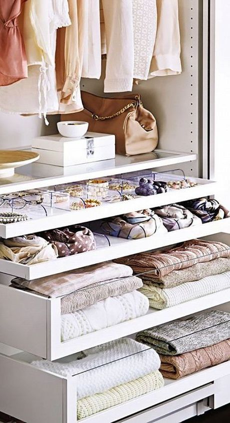 Closet organization tips: Use drawer inserts to maximize your space and keep everything in place.