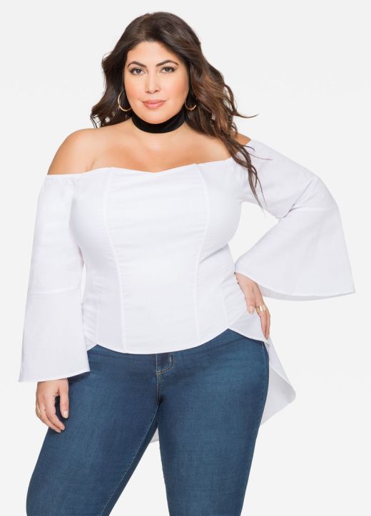 Image result for off the shoulder tops plus size