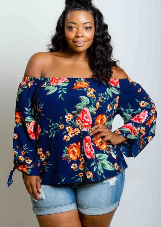 Image result for off the shoulder tops plus size