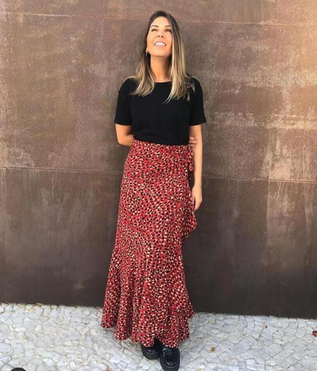 Combat Boots and Maxi Skirt