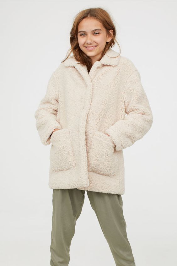 Pile Coat - Light beige - Kids | H&M US 3