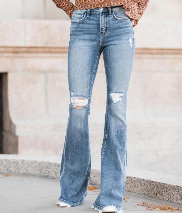 High Rise Flare Stretch Jean