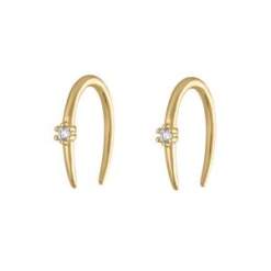 Shooting Star Open Hoop Earrings