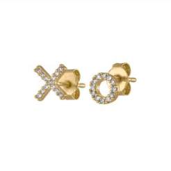 Pave X and O Studs