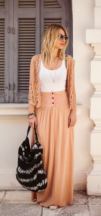 Long Skirts Done Right - Tips and Outfit Ideas - Be Modish | Long skirt  outfits, Long skirt, Skirt outfits