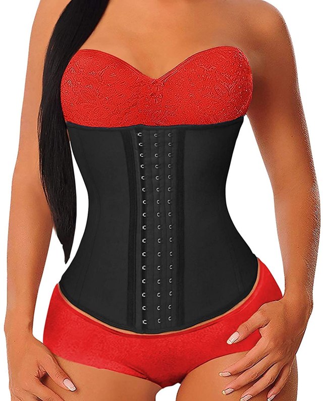 YIANNA Waist Trainer for Women Underbust Latex Sport Girdle Corsets Cincher Hourglass Body Shaper