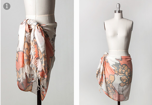 Basic Coverup Scarf Skirt How to Tie a Scarf to Jazz Up Your Hair, Neckline, Waist & Bag Handles