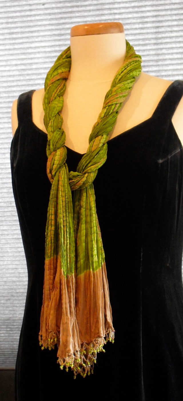 Twisted Way To Tie A Scarf 768x1683 1 How to Tie a Scarf to Jazz Up Your Hair, Neckline, Waist & Bag Handles