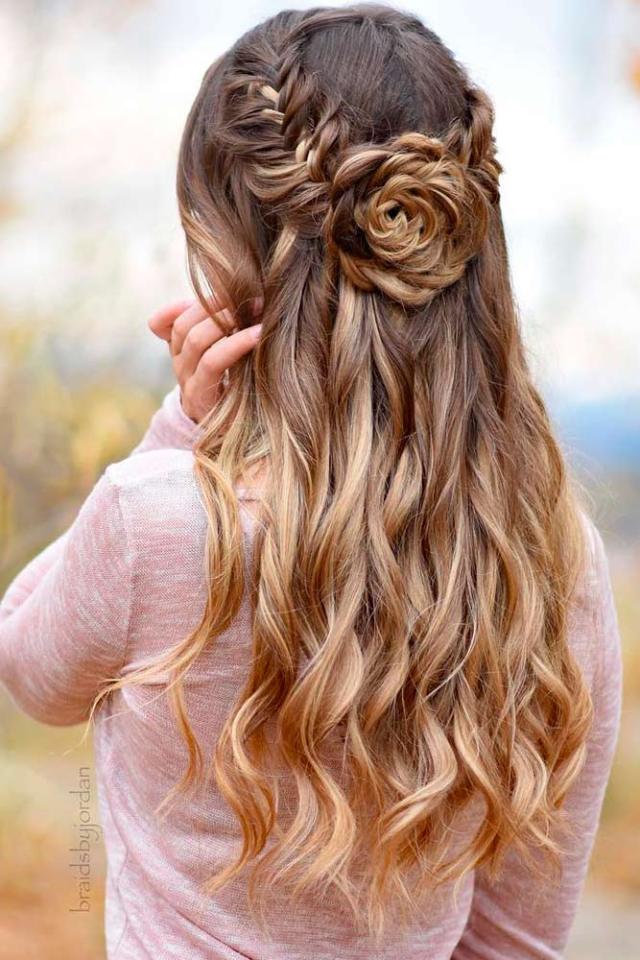 balayage rose hairstyle