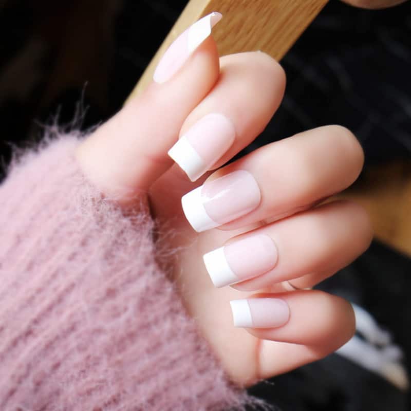 French Square Acrylic Nails