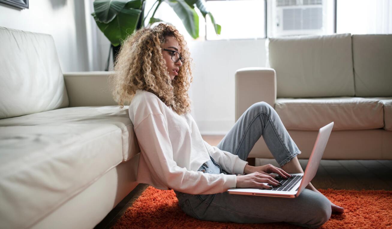 women work at home